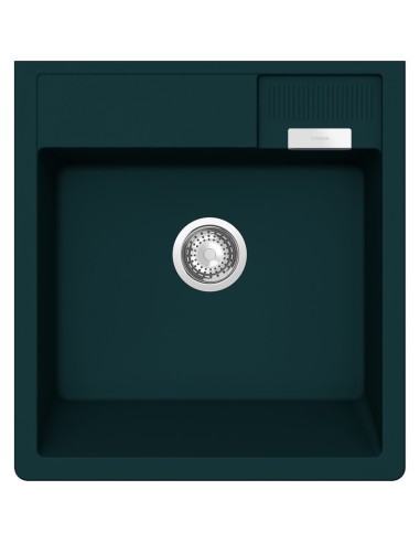 Schock Kallio M-100 Ivy Cristadur Green Granite Kitchen Sink & Waste SCH-KALM100DAY/2235