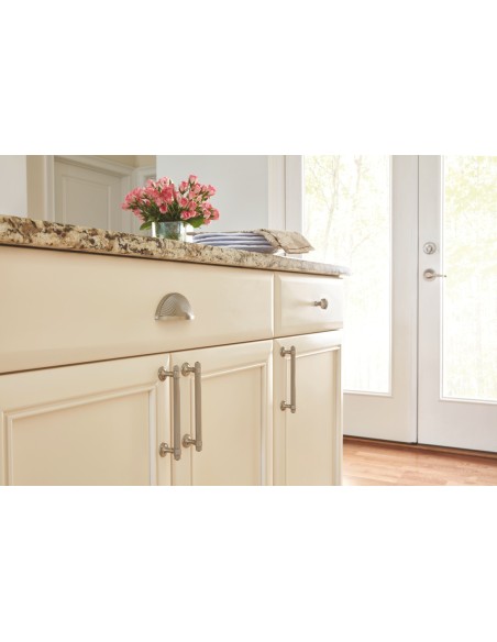 Shell Cup Door Handle Golden Champagne Pull 76mm Centres Crawford  13350143