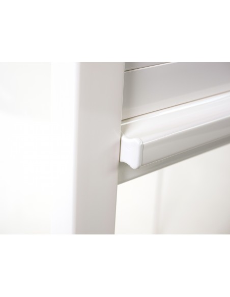 600mm Tambour Door White Satin Shutter Vertical Roller 1450mm High TMBFW60