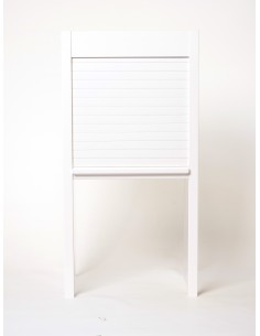 600mm Tambour Door White Satin Shutter Vertical Roller 1450mm High TMBFW60