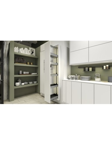 300mm Kessebohmer Kitchen Larder Solid Tray K-Line 1800-2200mm Silver KLA300KLS