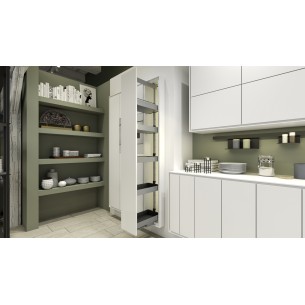 400mm Kessebohmer Kitchen Larder Solid Tray K-Line 1800-2200mm Silver KL4300KLS