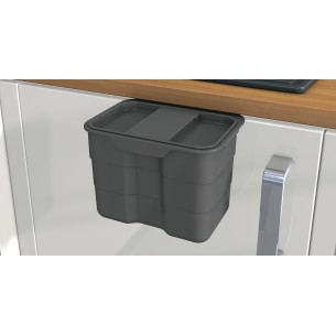 600mm ECO-Top Waste Bin Blum Merivobox Door-Fix 88L Double + Bio 70Kg 5060.2084+MKG 2
