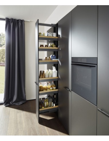 300mm Peka Oak Larder Liro Solid Kitchen Tall Storage 1805-2260mm KSPEL.300.2000LIL.AN