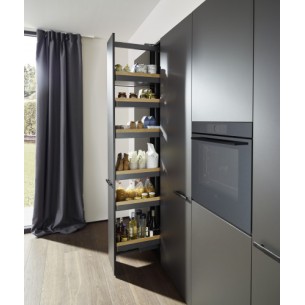 400mm Peka Oak Larder Liro Solid Kitchen Tall Storage 1805-2260mm 2
