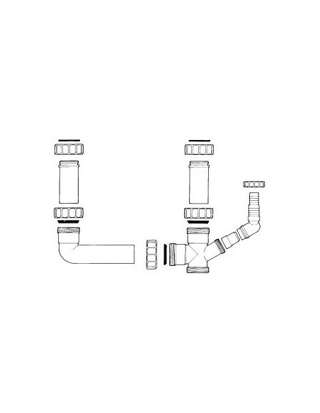 Clearwater WPK15 Plumbing Kit For 1.5/2.0 Bowl Kitchen Sinks