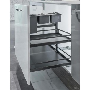 600mm Kessebohmer Pull-Out Kitchen Storage Trays Style Anthracite KSABP600A