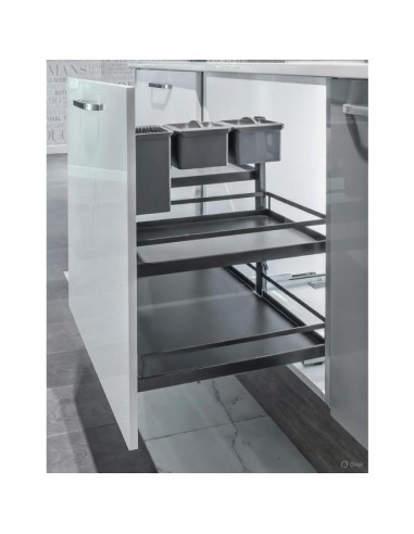 600mm Kessebohmer Pull-Out Kitchen Storage Trays Style Anthracite KSABP600A