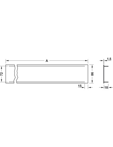 Fridge Ventilation Grill Black Jet 500 x 86mm...