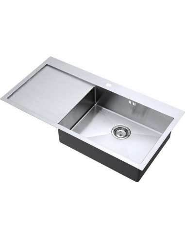 ZENUNO15 55I-F Kitchen Sink 1.5mm Stainless Steel 1.0 Bowl LH Drainer ZU/55/IF/U15/S/BBR/157