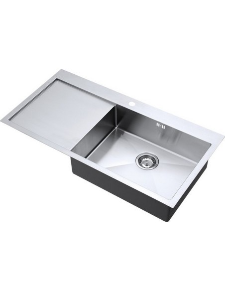 ZENUNO15 55I-F Kitchen Sink 1.5mm Stainless Steel 1.0 Bowl LH Drainer ZU/55/IF/U15/S/BBR/157
