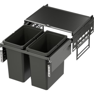600mm Vauth Sagel Waste Bin Envi Space Pro 60L LAVA Double