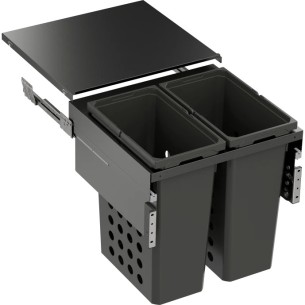 600mm VS-Wash Laundry Carrier Double Bins 88L Lava Built In Washing 50344364 2