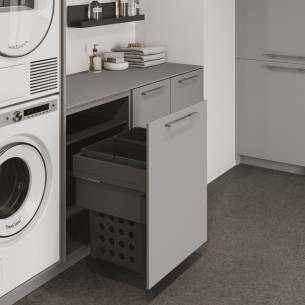 500mm VS-Wash Laundry Carrier Double Bins 70L Lava Built-In Washing 2