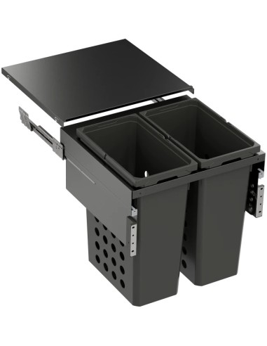450mm VS-Wash Laundry Carrier Double Bins 70L Lava Built-In Washing