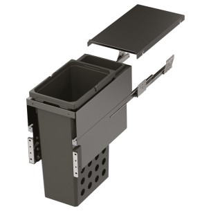 300mm VS-Wash Laundry Carrier Double Built-In Bins 33L 54726055