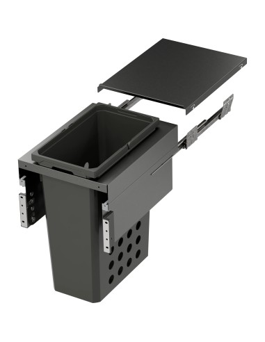 400mm VS-Wash Space Laundry Carrier Single Dirty Washing Bin 44L Lava