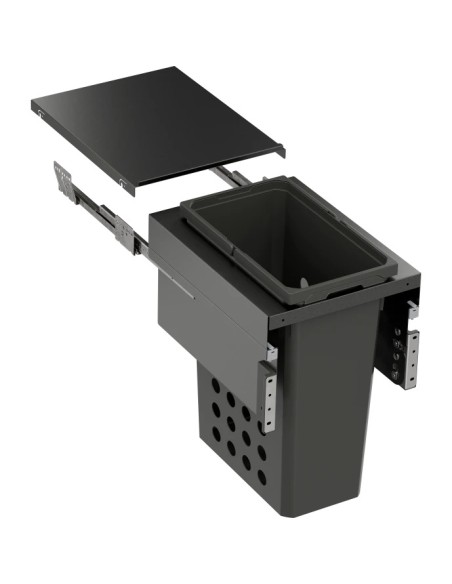 400mm VS-Wash Space Laundry Carrier Single Dirty Washing Bin 44L Lava