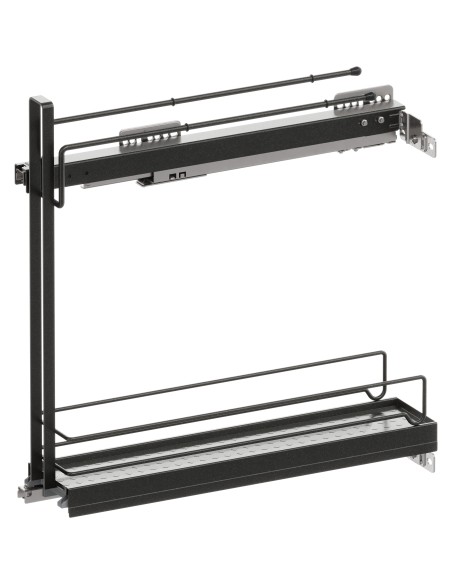 VS Sub Slim 150mm Pull-Out Towel Rail & Bottle Storage Tray Lava RH 54808340