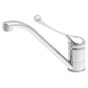 Mixer Tap Accessible Kitchens Monobloc Long Lever Chrome...