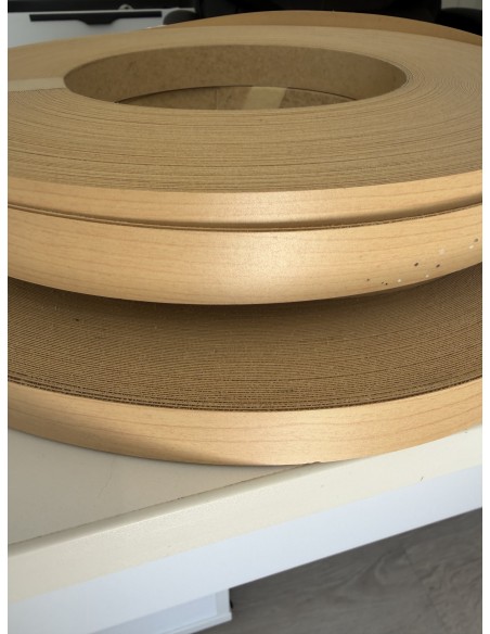 22mm Medium Birch Edging Tape 5M Pre-Glued Iron-On Repairs Melamine