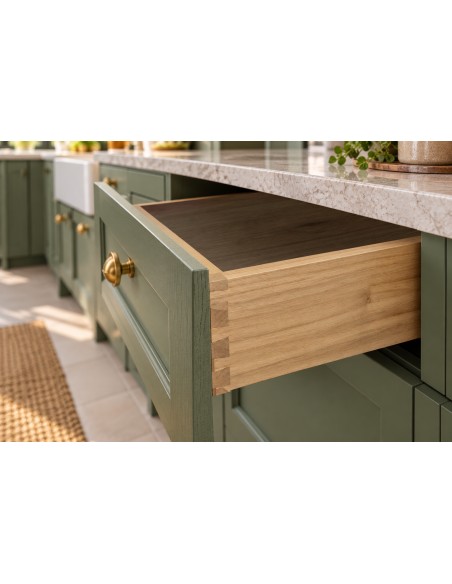 Natural Oak Dovetail Drawer Box 90mm High 450mm Depth 400-1000mm Width