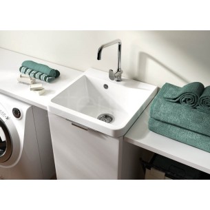 Thomas Denby Utility Sink Sit On Inset FREE Waste 1.0 Bowl Ceramic UT510/WKIT1