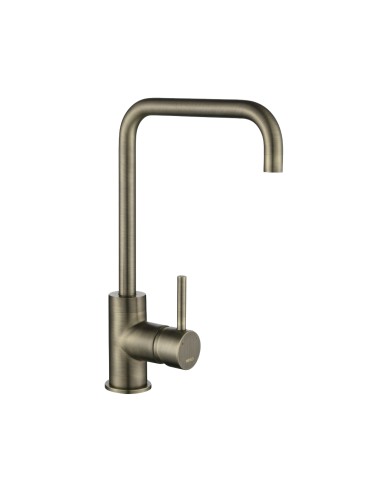 Cascata Square Aged Brass Kitchen Tap Single Lever Mixer 1810 Company CAS/13/AB