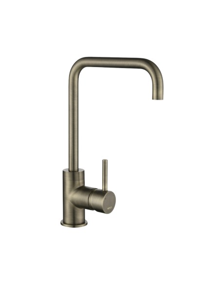 Cascata Square Aged Brass Kitchen Tap Single Lever Mixer 1810 Company CAS/13/AB