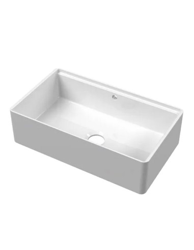 800mm Argilla Butler Kitchen Sink Apron Front Fireclay White 1.0 Bowl FCU/N/795/BUT/WH/843