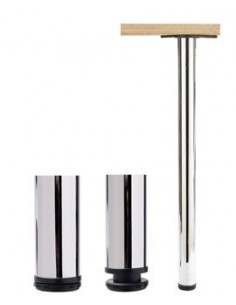 870mm Breakfast Bar Leg Table Worktop Support Chrome BB870CH 2