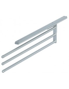Telescopic Towel-Rail Three Arm Aluminium Silver 460mm Length 90° 51050935 2