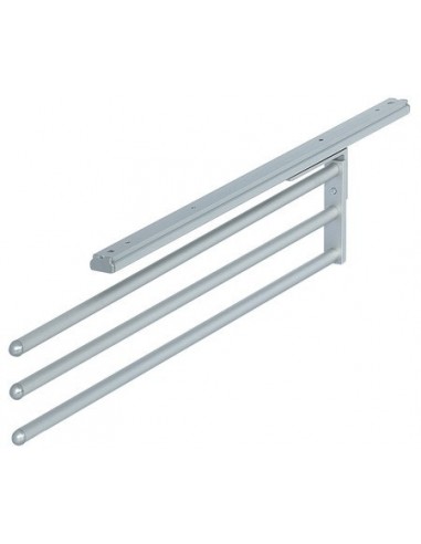 Telescopic Towel-Rail Three Arm Aluminium Silver 460mm Length 90° 51050935