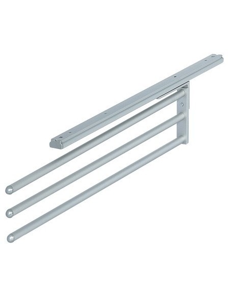 Telescopic Towel-Rail Three Arm Aluminium Silver 460mm Length 90° 51050935
