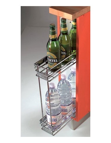 150mm Base Pull-Out Storage 2-Tier Side Mount Chrome Door Or Hinged 54535260