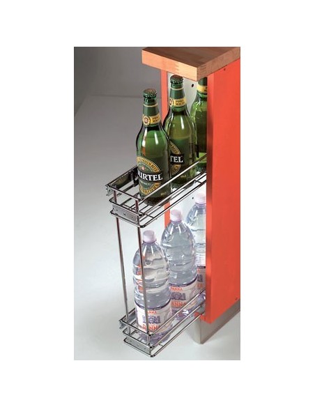 150mm Base Pull-Out Storage 2-Tier Side Mount Chrome Door Or Hinged 54535260