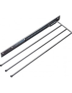 Triple Telescopic Towel-Rail Polished Chrome Steel Pull-Out 495mm Long 51037239 2