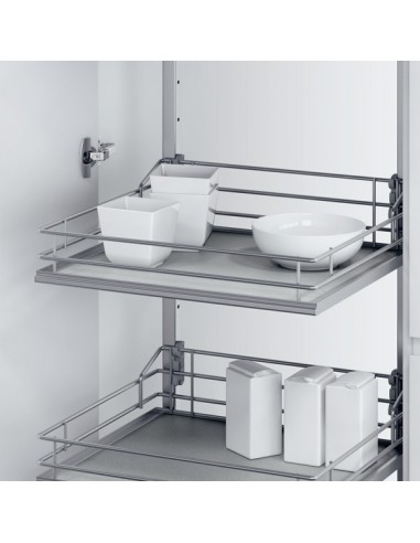 500mm VS Tal Gate Premea Grey Larder 1700-1950mm Swing Out X5 Baskets 54957583