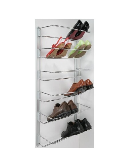 Adjustable Shoe Rack 480-750mm Set Chrome Racks & Wall Rail  89212906SET