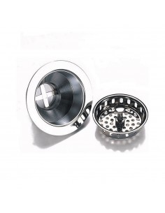 Clearwater Deluxe Waste kit for kitchen sinks, includes overflow plates, chrome or brushed 2