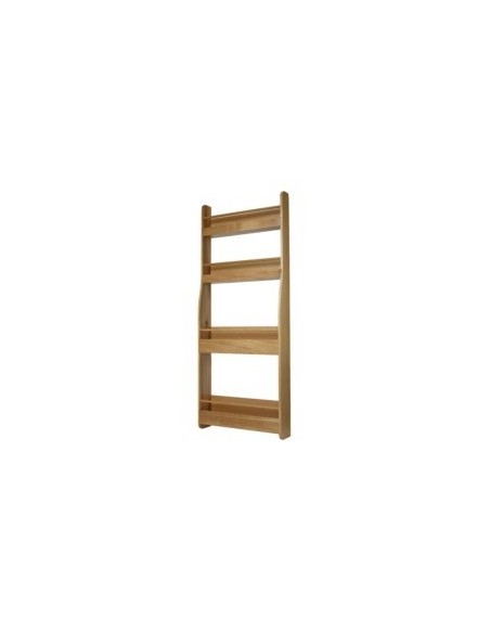 Oak Pantry Storage Rack Tall Larder Doors Wooden Spice Shelf Lacquered 54313423