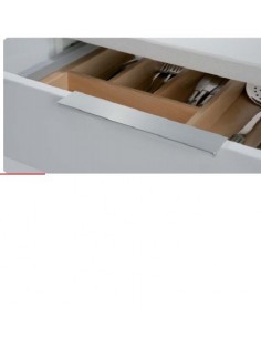 Finn Trim Door Handle Modern Profile 192mm Centres x 220mm Aluminium - 2 x 3.5 x 14mm Countersunk Head Screws Included 11284014 2