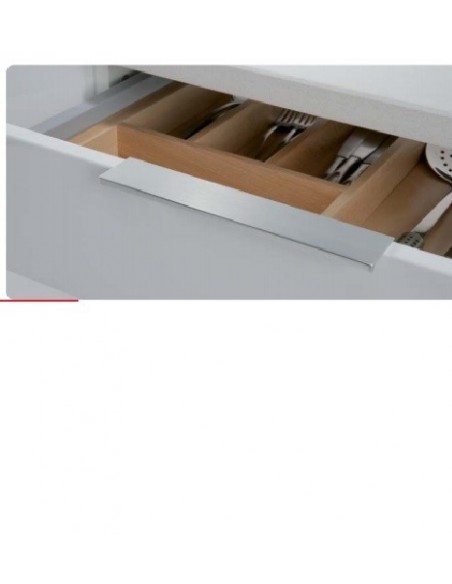 Finn Trim Door Handle Modern Profile 192mm Centres x 220mm Aluminium - 2 x 3.5 x 14mm Countersunk Head Screws Included 11284014