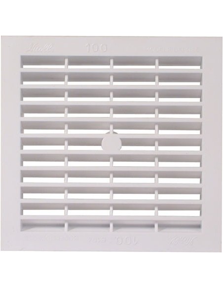 154mm Square Ventilation Grill White Recess Mount 85Cm2 Airflow 57164717