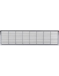 230 x 68mm Plinth Ventilation Grill Chrome Recess Mounting Flanged 57154248 2