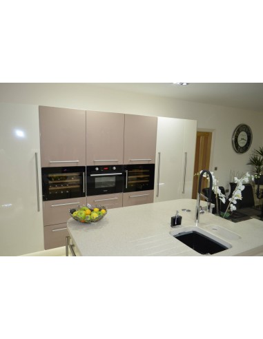Cream & Cappuccino Gloss Kitchen. Spilsby, Lincolnshire