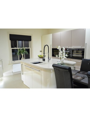 Cream & Cappuccino Gloss Kitchen. Spilsby, Lincolnshire