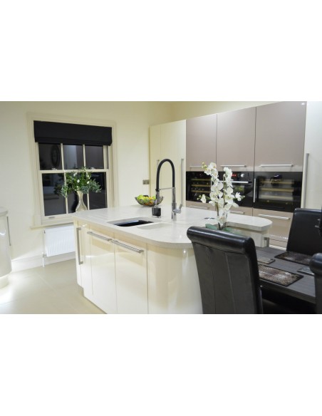 Cream & Cappuccino Gloss Kitchen. Spilsby, Lincolnshire
