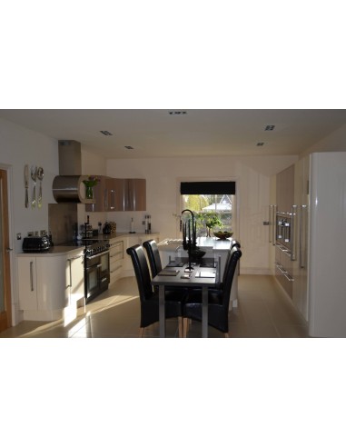 Cream & Cappuccino Gloss Kitchen. Spilsby, Lincolnshire