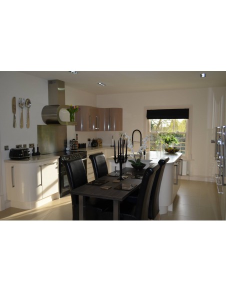 Cream & Cappuccino Gloss Kitchen. Spilsby, Lincolnshire